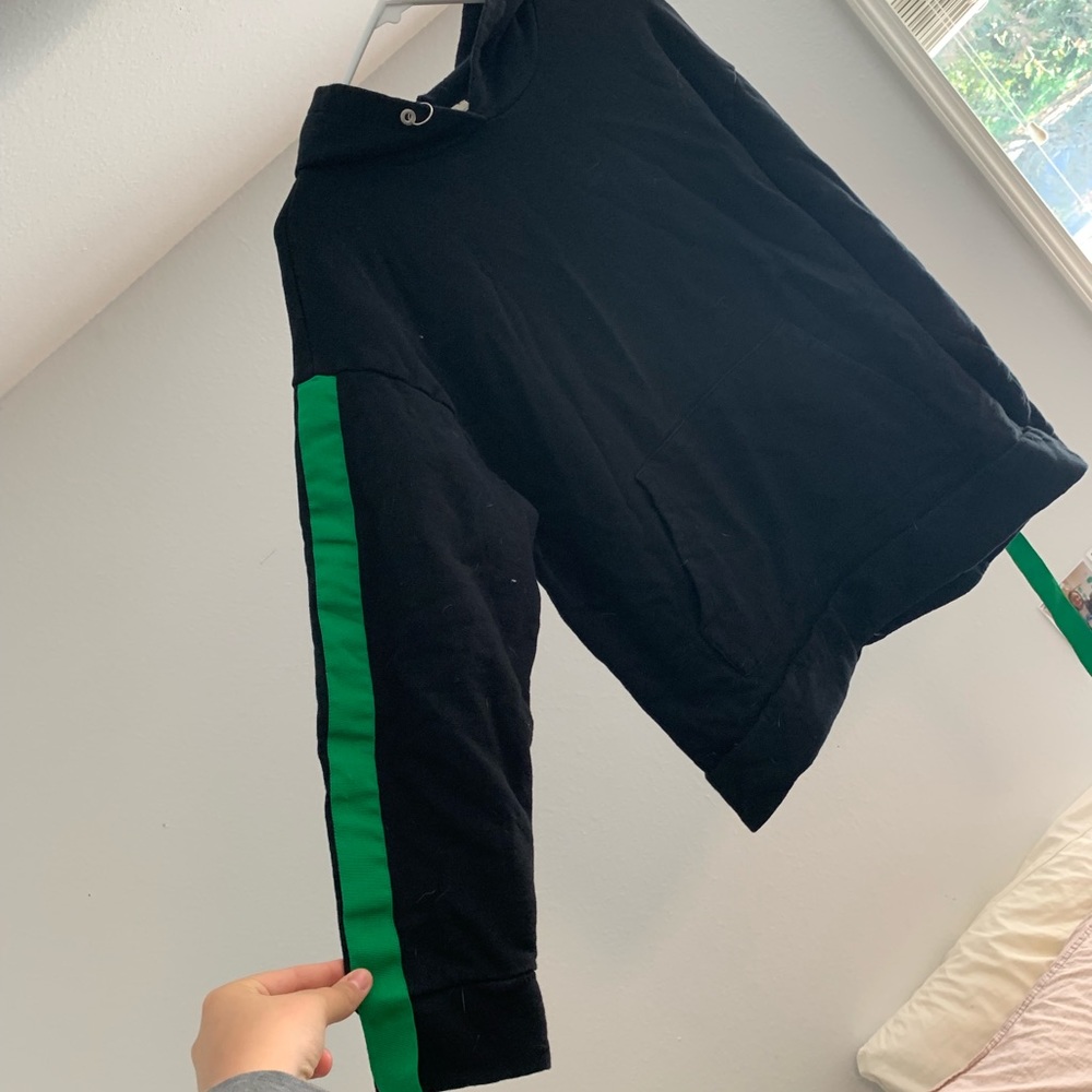 Zara hoodie with green ties